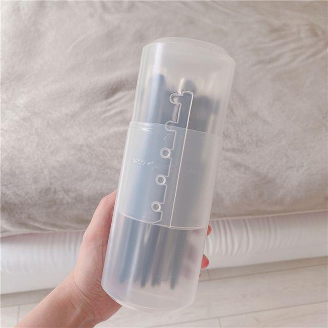Candy Drop - Retractable Translucent Plastic Makeup Brush Case
