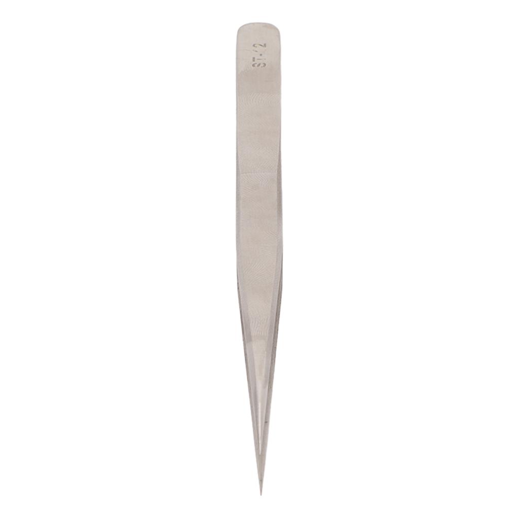 Stainless Steel Tweezers Professional Prevents Magnetic Hardened High Elasticity Accuracy Tweezers ST12