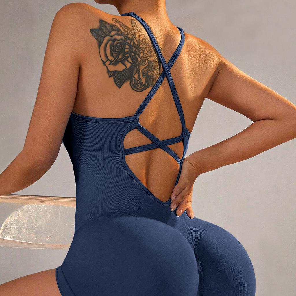 Verano Casual Algodón Puro Alta Gama Ropa Exterior Fitness Secado Rápido Traje de Ejercicio Yoga Mono