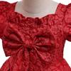Sukienki dziecięce dla dziewczynek elegancka suknia ślubna księżniczki dzieci w stylu Vintage suknia wieczorowa bal bożonarodzeniowy Vestidos 3 8 10 lat