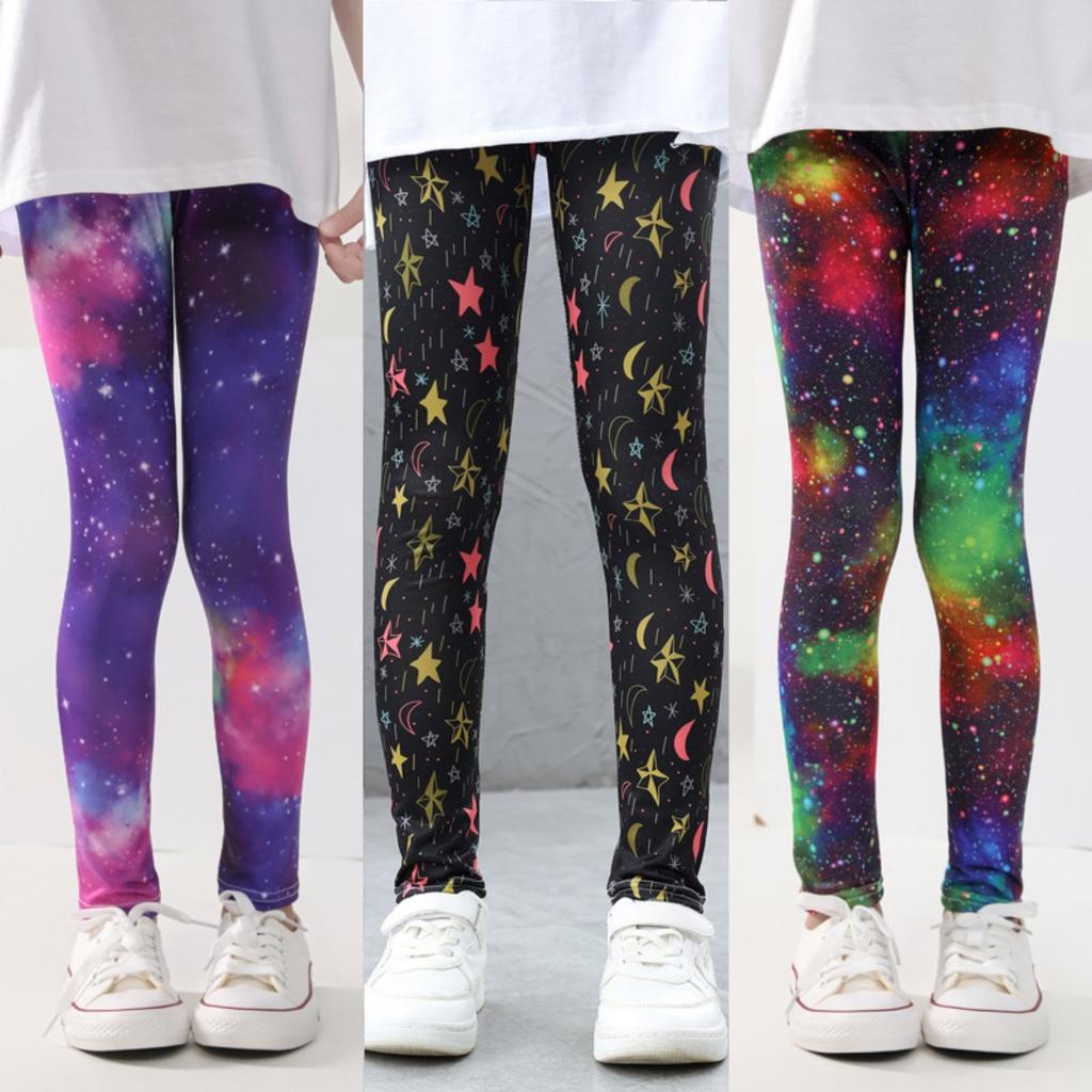 Enfants, Extensibles, Leggings, Pantalon Fille, Été, Coupe Ajustée, Pantalon Imprimé