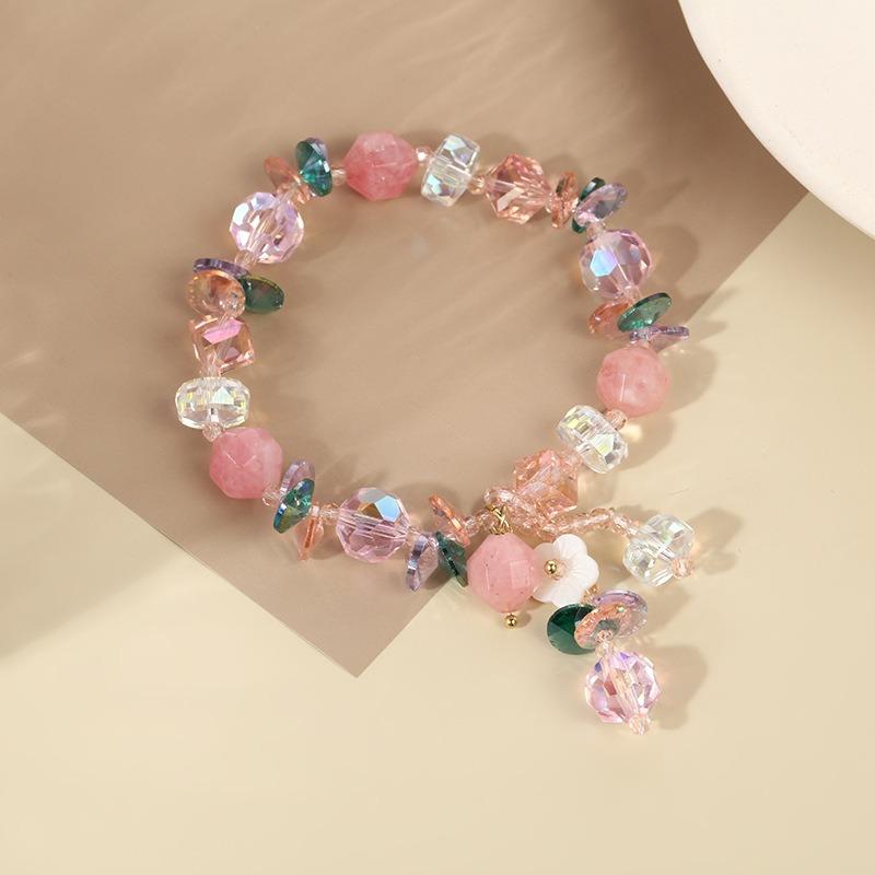 Handgemaakte Pastorale Verse Zoete Kristallen Armband Voor Jonge Vrouwen