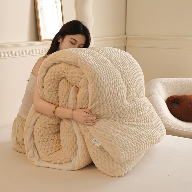 Soft and Warm Winter Quilt Comfortable Fleece Duvet Core for Bedding Cloud Comforter Autumn Blanket Double Queen Size