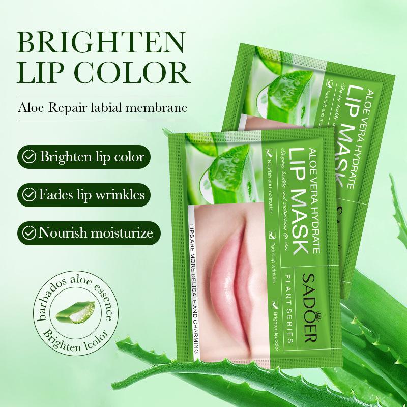 Kaufe SADOER Aloe Vera Feuchtigkeitsspendende Lippenmaske Verhindert  rissige Lippen Lippenmaske zum Preis ab 43 | Joom