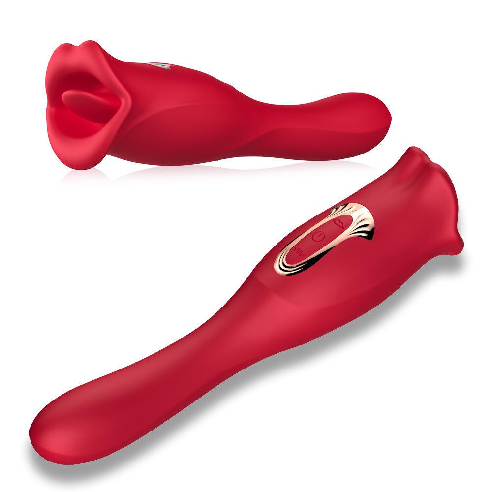 Tongue Licking Biting Vibrator for Women Oral Clitoris Nipple AnalStimulator Vagina Vibrators Female Masturbator Adult Sex Toy