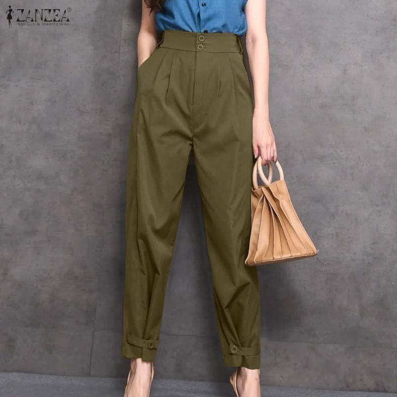 ZANZEA Lässige, kurze Hose in einfarbiger Optik für Damen