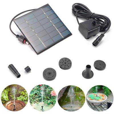Solar Fountain Pump with 4 Spraying Nozzles Bird Bath Fountain for Pools Courtyard Landscape Fountain Outdoor Garden Pond Founta
