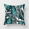 New Tropical Plant Fashionable Leaves Rainforest Pillow Case Cushion Cover Peach Leather Velvet Digital