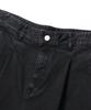 UCLA Unisex Single-Pleat Wide Denim Pants [Black] (Ubadp90)