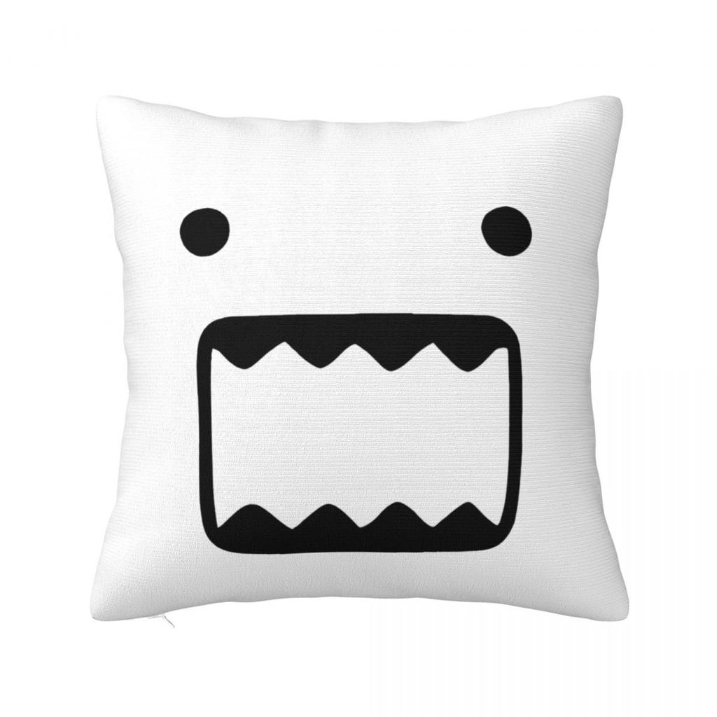 Funny Domo Kun Face Pillow Case Meme Anime Doll Cushion Covers Custom Zippered Decor Pillowcase for Bed 18"