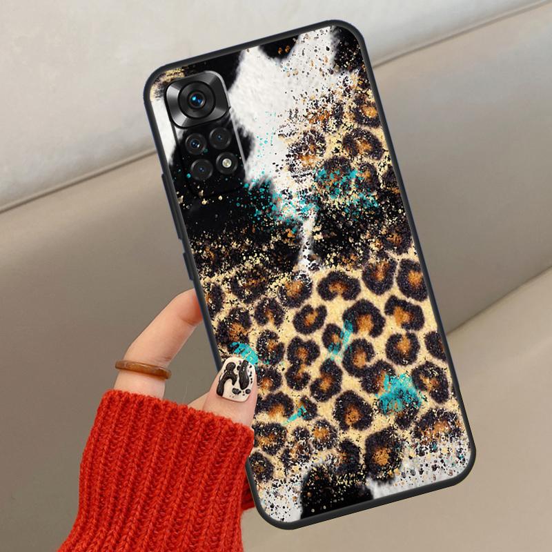 Leopard Print Case For Xiaomi Redmi Note 12 11 10 8 9 Pro 11S 10S 9S 8T Cover For Redmi 10 10C 9A 9C 9T
