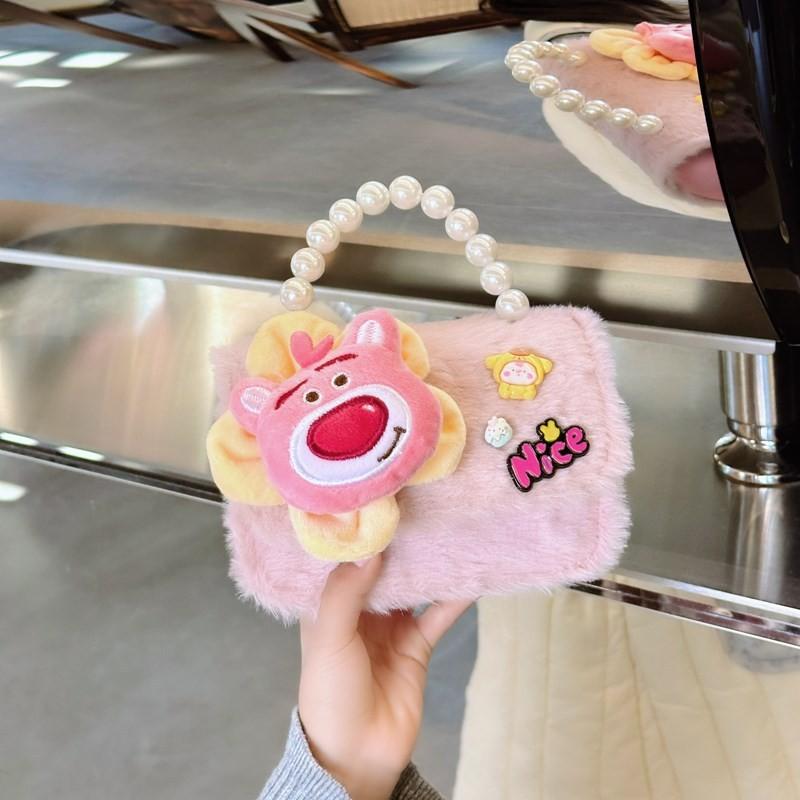 Soft Lovely Plush Shoulder Bag For Girls With Fun Cartoon Styles And Effortless Lightweight Feel