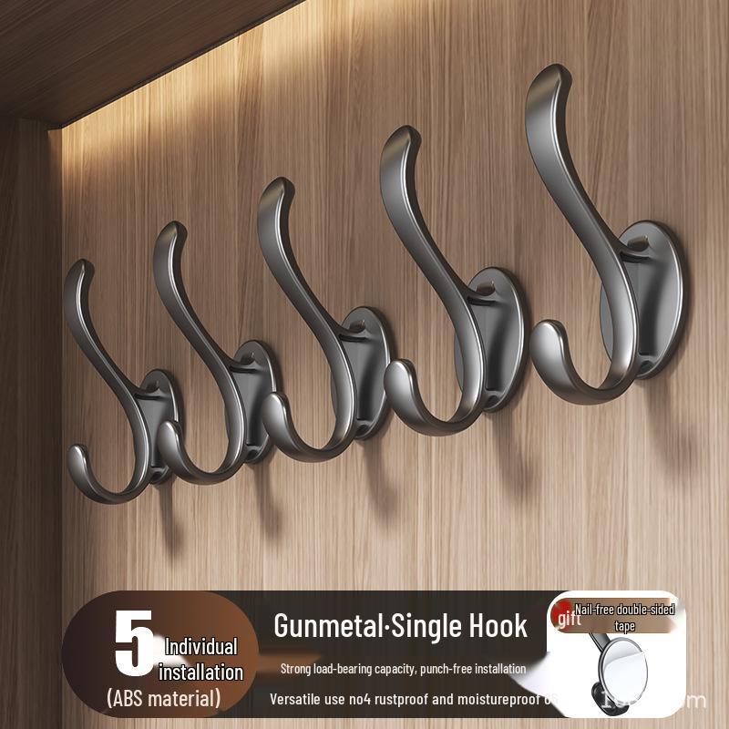 Strong Adhesive No-Drill Wall-Mounted Coat & Hat Hook for Entrance & Wardrobe
