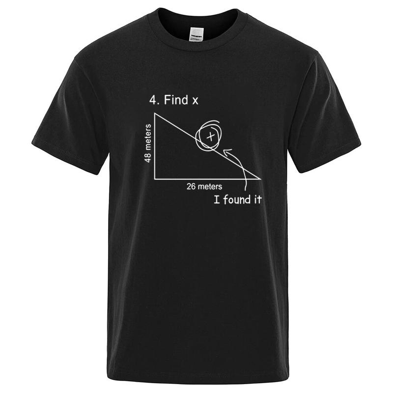Men's High Quality T-shirt Cotton Blend Funny Mathematical Design Print Casual Loose Men Male