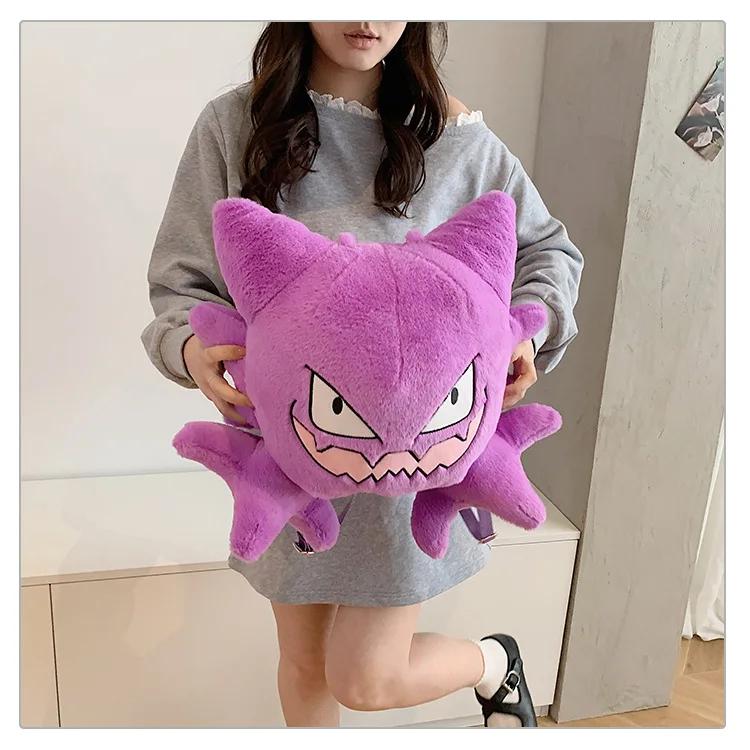 Pokmon Eevee Pikachu Gengar Plush Toys Knapsack Charmander Raichu Squirtle Charizard Psyduck Snorlax Plushie Anime Backpack