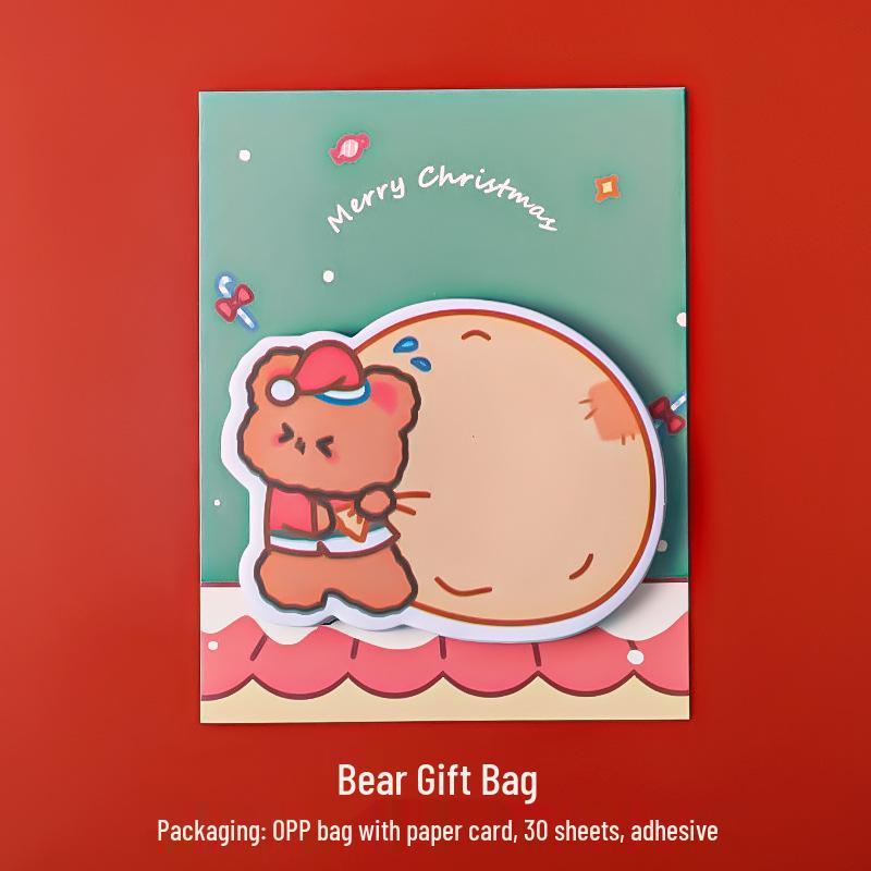 

Creative Cartoon Christmas Sticky Notes - Festive Student Gift & Message Stickers, Perfect for Christmas Activities & High-Value Stationery Gifts