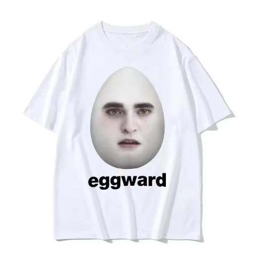 New Hot Twilight Eggward Funny Meme T Shirt Edward Cullen Parody Humor Tshirts Men Women Casual Cotton Short Sleeve T-shirt Tops 4XL
