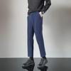 Men's Korean Style Slim Casual Nine-Point Trousers - Light Mature, High-Grade, Summer Drape, All-Match, Small Suit Design