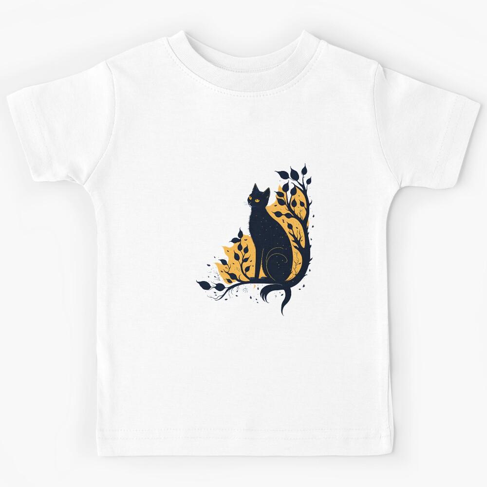 Black and cute cat Kids T-Shirt 160