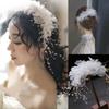 1 Pcs Women Headband Lace Bride Hair Band Wedding Hair Accessories Yarn Flower Bride Headband Hair Ornaments