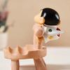 9cm Crayon Shin Chan Anime Figure Kawaii Phone Holder Accessories Cartoon Action Figure PVC Model Toys Doll Desktop Decorative