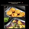 304 Stainless Steel Rectangle Tray Presentation Metal Food Serving Plate Rice Noodle Pan Home Dishes Storage Organizer