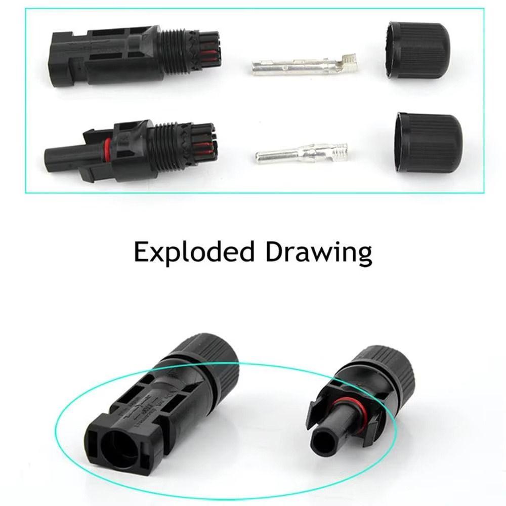 5 Pairs Waterproof Solar Connectors with 2pcs Spanner Solar PV Connector Solar Panel Connector