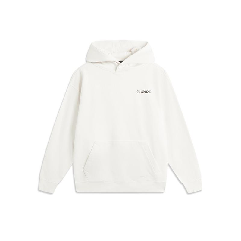 Li-Ning Letter Print Fashion Trendy Loose Breathable Cotton Comfortable Versatile Hooded Pullover Long Sleeve Sweatshirt Men sweatshirt AWDV043-5 XXL