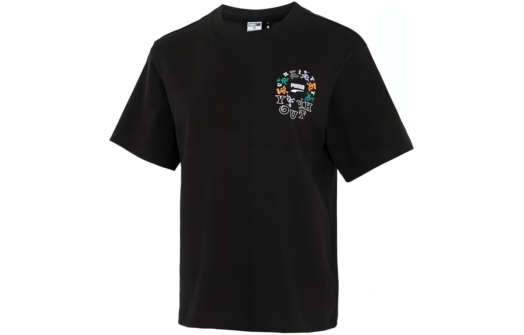 PUMA Drop Shoulder Sleeve T Shirt Women s Black 626119-51 S