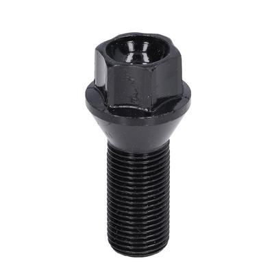 Bullone Dado Stud Ruota M14x1.25 Acciaio Forgiato a Freddo Nero Ricambio per Serie 1 2 3 5 7 X1 X3 X5 X6