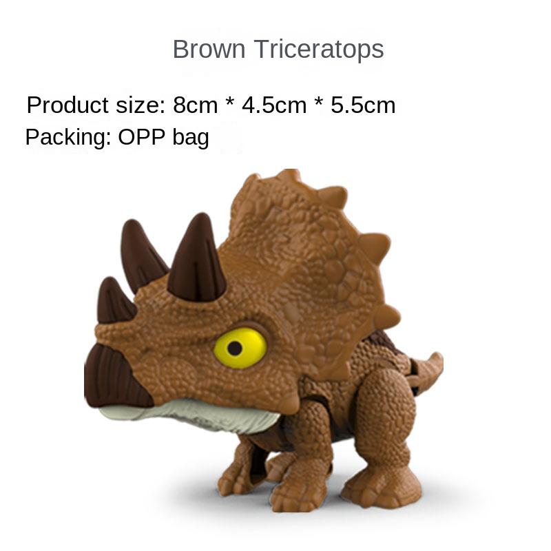 Non-Toxic Jurassic Finger Dinosaur Triceratops Tyrannosaurus Model Toys For Kids Creative Finger Biting Dinosaurs Interactive Toy Children Gift