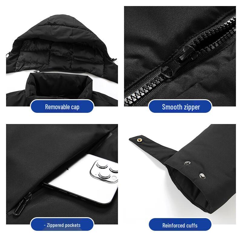 EASTERN CAMEL Herren Herbst/Winter Kapuzen-Steppjacke für Outdoor