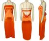 European & American 2025 Spring/Summer Satin Backless Tube Dress for Women.