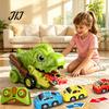 Magnetic Mini Car Toy RC Dinosaur Toy, Remote Control Swallowing Dino Snake Game 2 Players Competitive Electric Vehicle for Kids Educational Toys