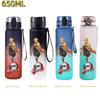 650ML Demon Slayer Water Bottle Anime Cartoon Characters Drinking Cup Portable Outdoor Sports Plastic Leak-proof Water Bottle