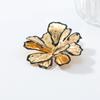 Exaggerated Big-name Personality, Black Edge Metal Feeling, Big Flower Stud Earrings, Dripping Oil, Women's Design Sense