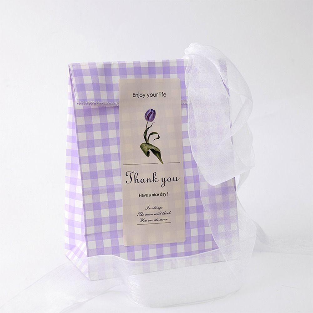 50PCS 6*15cm Thank You Seal Stickers Tulip Flower Floral Tags Package Labels Online Retails