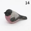 Multi-style Cute Wood Carving Bird Handmade Carving Small Bird Ornament Painting Nordic-style Wooden Bird Figurine Home Decor