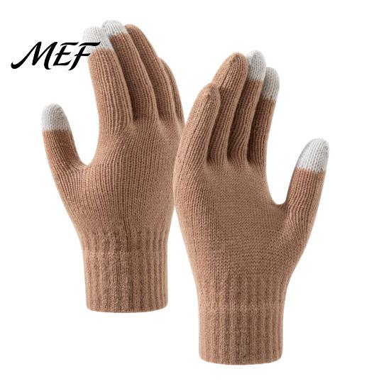 Skiing Snowboard Winter Gear Knitted Touchscreen Gloves for Women Men, Warm Five Finger Gloves, Fleece Lined Smartphone Thermal Cold Weather