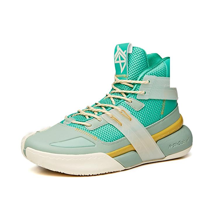 Anta Crazy 4 High top Performance Basketball Shoes Men's Green Yellow 112041605-5