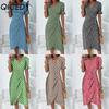 Women's Fashion Summer Spring Short Sleeve V-Neck Casual Dresses