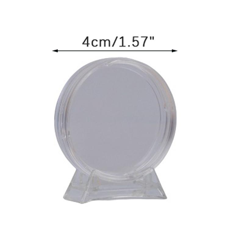 Transparent Coin Holder Capsule Case Storage Box With Stand For Collectable Medals Coin Collection Home Supplies