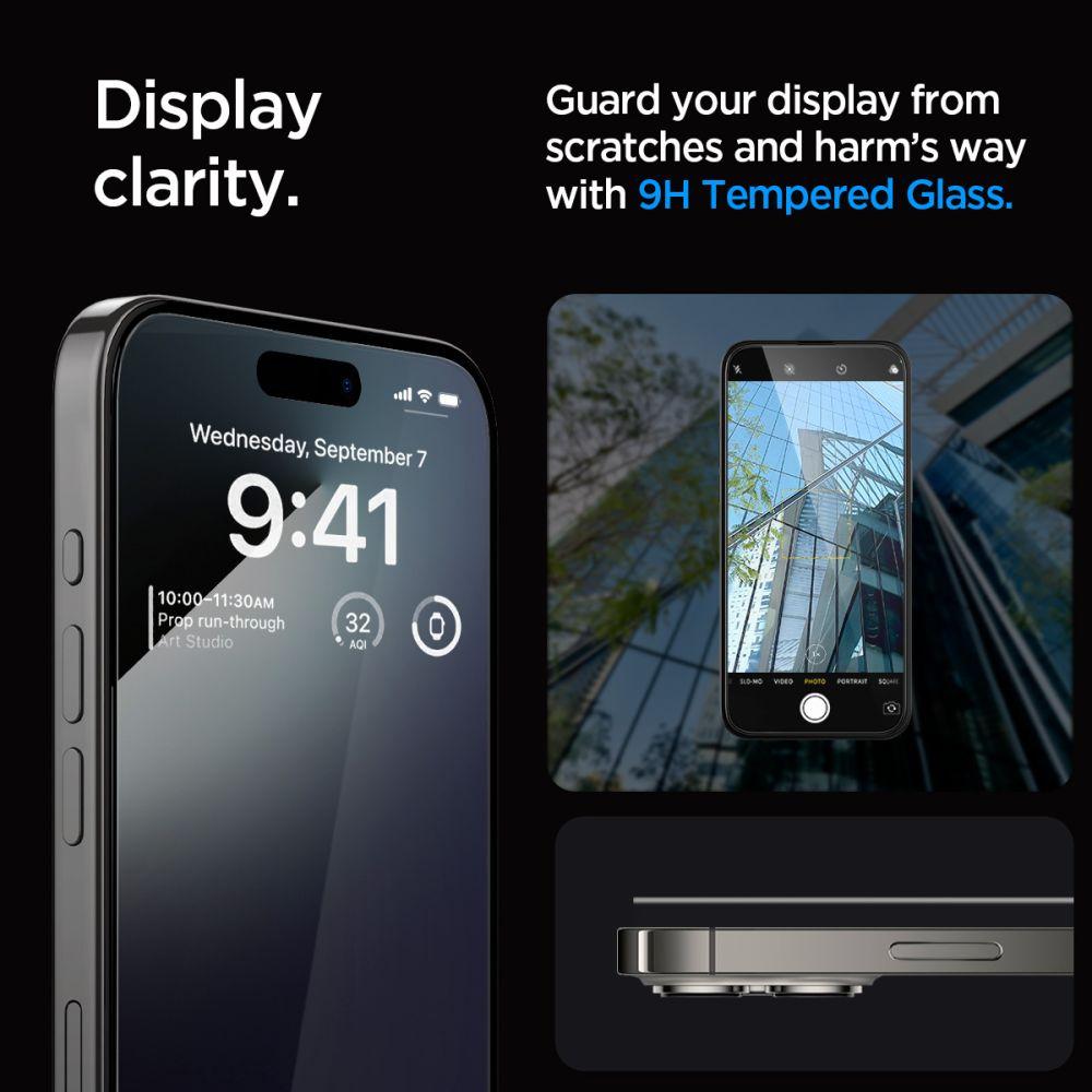 Szkło Hartowane Spigen Glas.tr Ez Fit Fc 2-Pack Iphone 15 Pro Black