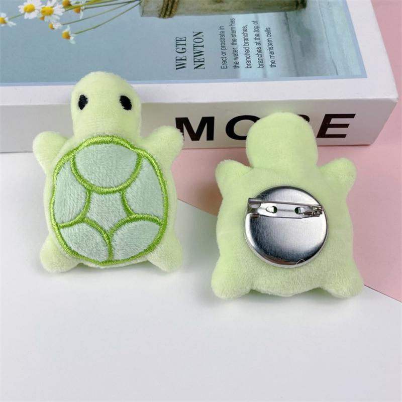 Sweet Turtles Children Toy Key Pendant Furry Miniature Plush Toy Keyring for Bags and Key Carry Along