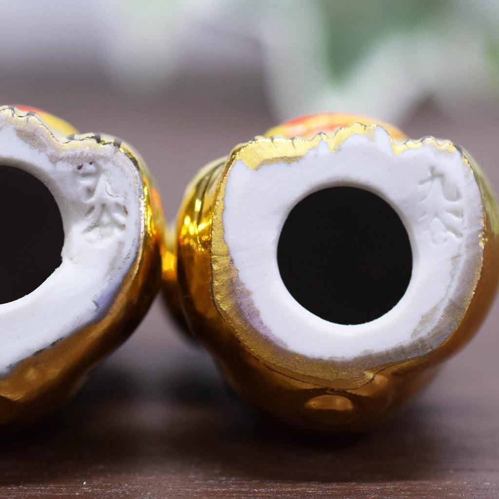 Söt Lyckokatt Prydnad Kutani-keramik Chibi Lyckokatt Guld Öppningsfirande Födelsedagspresent Parpresent