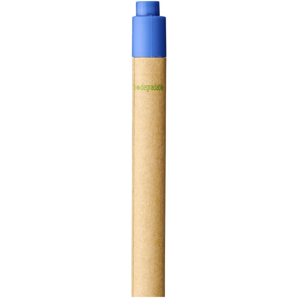 Pen of cardboard recycled and plastic of corn "Berk" (black ink) Blue