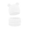 Reversible Infant Winter Hat Neck Warmer Combo Stretchy Cotton Blend 2 in 1 Baby Beanies Scarf Set for 8 to 36 Month Olds