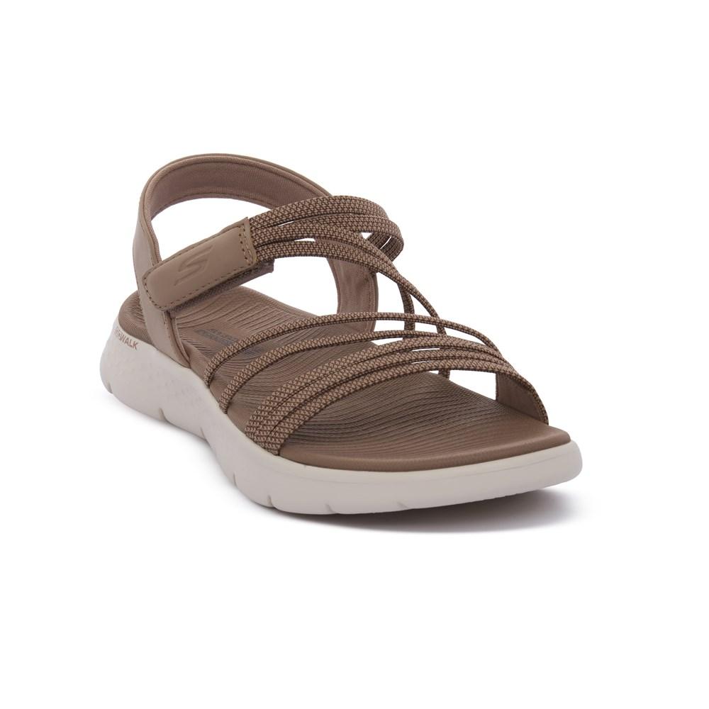 Skechers go walk flex sandals flexible sole brown