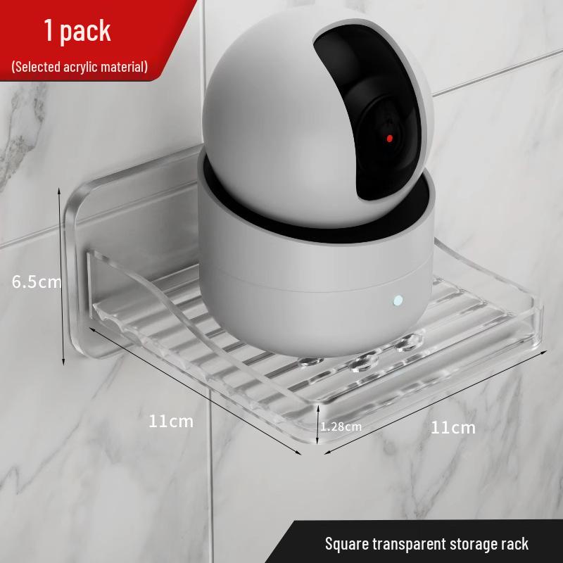 Wall-Mounted Nail-Free Monitor & Camera Shelf for Indoor/Outdoor Use