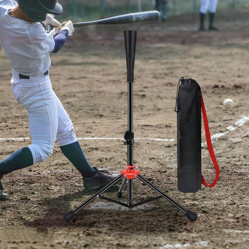 Podstawka do odbijania baseballu, Wytrzymałość gracza, Pomoc treningowa, Wielofunkcyjna z torbą transportową, Statyw trójnożny do podstawki do odbijania, Regulowana wysokość